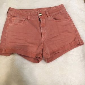 American eagle pink super stretch shorts